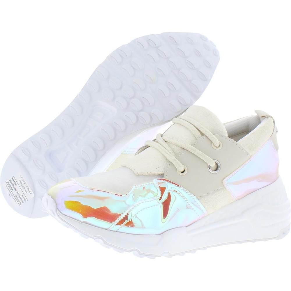 Steve Madden Womens Cliff Ivory Iridescent Low Top Fashion Sneakers Shoes NWT - Picture 3 of 3